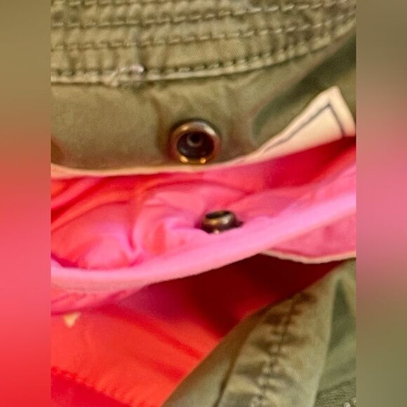 Zadig & Voltaire parka jacket in military green with pink puffer liner. NWT - Picture 15 of 15